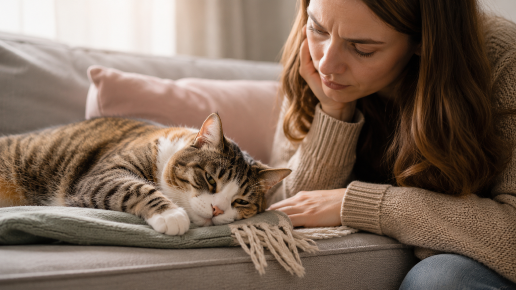 Síntomas de que tu gato está enfermo observados por su dueño