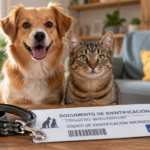 Ley de bienestar animal: perro y gato con documentación de identificación
