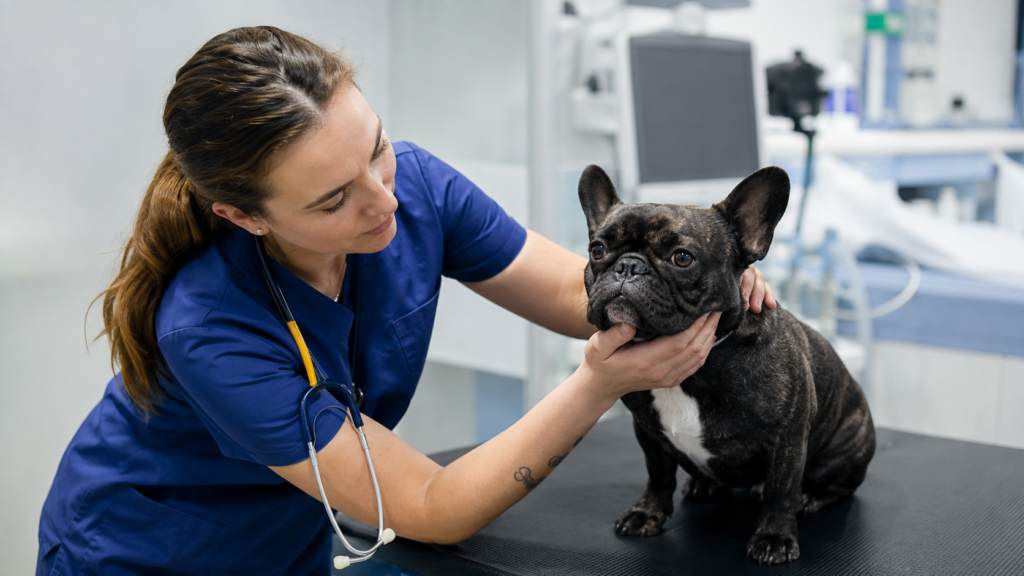 Cuánto gana un veterinario en España: profesional atendiendo en consulta