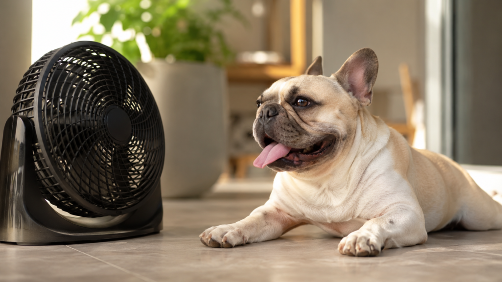 Razas de perro que peor soportan el calor: bulldog francés jadeando
