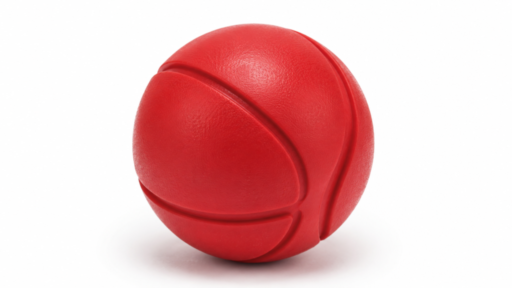 Pelota de caucho macizo para perros, alternativa segura a la pelota de tenis