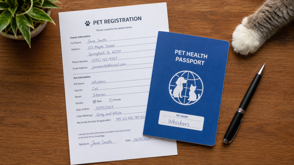  Inscripción de un gato en el registro del censo obligatorio