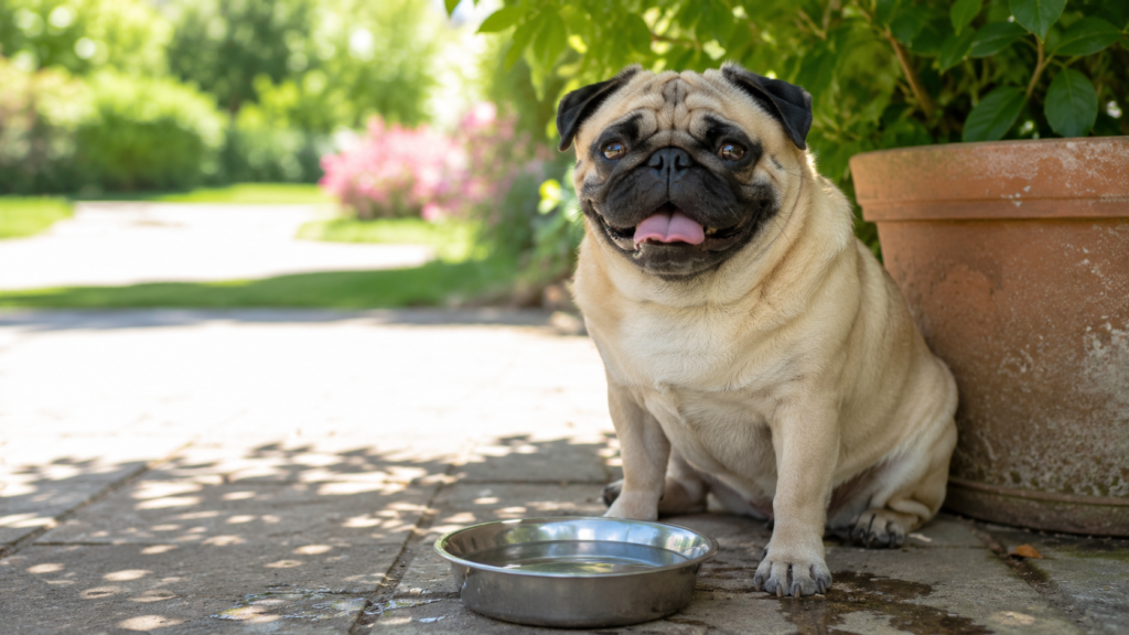 Razas de perro que peor soportan el calor: bulldog francés jadeando